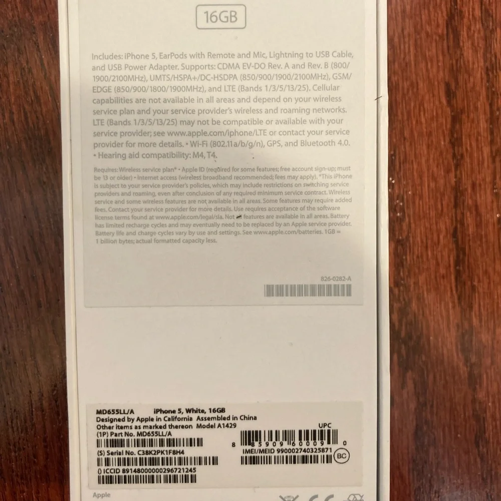 Empty Apple iPhone 5 16GB EMPTY BOX with Quick Start Guide